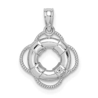 Lifesaver Pendant 14k White Gold D4170W, MPN: D4170W, 196904085158