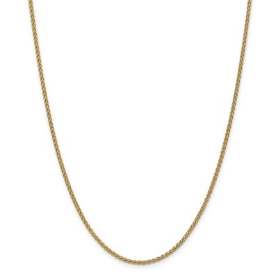 Leslie&#39;s 22 Inch 2.1mm Spiga Wheat Chain 14k Gold HB-523-22, MPN: 523-22, 191101741418