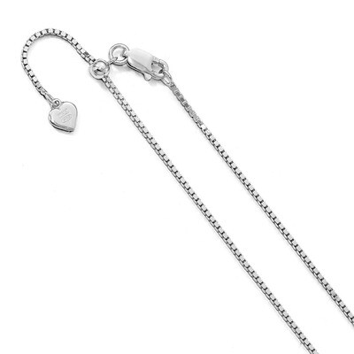 Leslie&#39;s 11in Adjustable Box Chain 11 Inch Sterling Silver HB-FC48-11, MPN: FC48-11, 191101752315