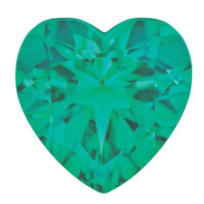 Emerald 4Mm Heart Faceted Gemstone EM-0400-HTF-A, MPN: EM-0400-HTF-A,