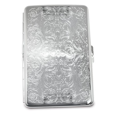 Silver-tone (Holds 16) Cigarette Card Case GM12317, MPN: GM12317, 788089038816