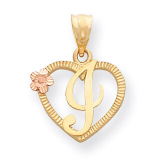 Initial I in Heart Charm 14k Two-Tone Gold D898I, MPN: D898I, 883957130422