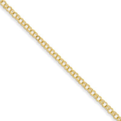 3.5mm Solid Double Link Charm Bracelet 7 Inch 14k Gold DO554-7, MPN: DO554-7, 886774095158