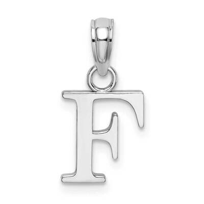 F Block Initial Charm 10k White Gold Polished 10K6423WF, MPN: 10K6423WF,