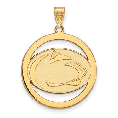 Penn State University L Pendant in Circle Gold-plated Silver GP033PSU, MPN: GP033PSU, 886774935898