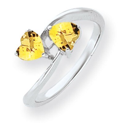 5mm Heart Citrine Ring 14k white Gold Y4585CI, MPN: Y4585CI, 883957450513