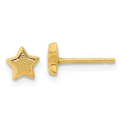 Textured Star Post Earrings 14k Gold GK1118 by Madi K, MPN: GK1118, 883957973647