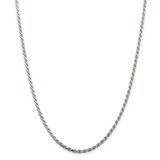 26 Inch 2.75mm Diamond-cut Rope Chain Sterling Silver QDC060-26, MPN: QDC060-26, 883957203836