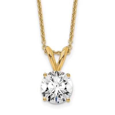 3/4Ct. Round Lab Grown Diamond Si1/Si2, J, Solitaire Necklace 14k Gold PM4396-075-LJ-18, MPN: PM439…