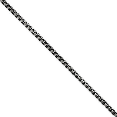 24 Inch 3.5mm Antiqued Fancy Chain Sterling Silver QFC136-24, MPN: QFC136-24, 883957942605