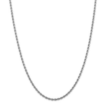 2.75mm Diamond-Cut Rope Chain 20 Inch 10k White Gold 10K021W-20, MPN: 10K021W-20, 191101727269
