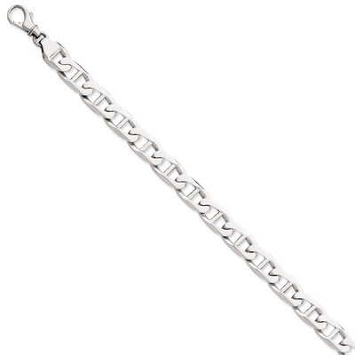 9mm Anchor Link Chain 24 Inch 14k White Gold WLK101-24, MPN: WLK101-24, 191101654886