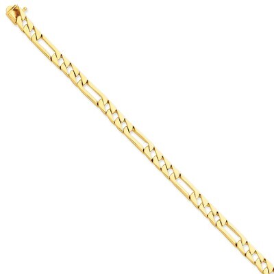 6mm Hand-Polished Fancy Link Chain 24 Inch 14k Gold LK154-24, MPN: LK154-24, 191101649875