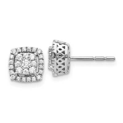 Post Earrings 14k White Gold Diamond EM5475-050-WA, MPN: EM5475-050-WA, 883957445397