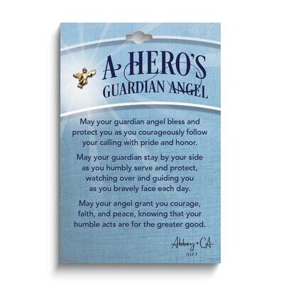 Hero Guardian Angel Gold-plated Lapel Pin on Message Card GM24334, MPN: GM24334, 785525304757