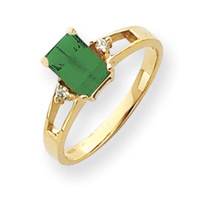 Mount Saint Helens Diamond Ring 14k Gold 7x5mm Emerald Cut Y4757MS/A, MPN: Y4757MS/A, 883957664675