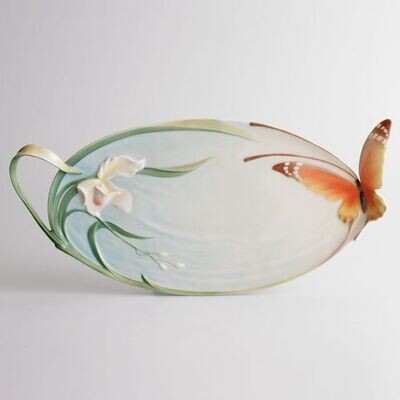 Franz Porcelain Papillon Butterfly Ornamental Platter XP1694, MPN: XP1694,