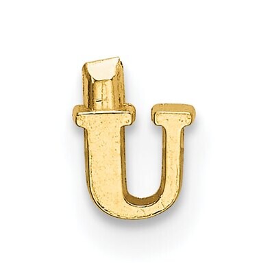 Casted Letter U 14k Yellow Gold YG2219U, MPN: YG2219U,