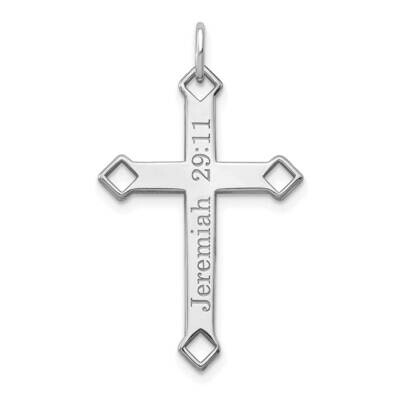 Cross with Etching 10k White Gold 10XNA978W, MPN: 10XNA978W,