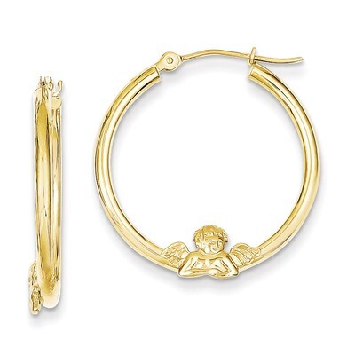 ANGEL HOOP EARRINGS 10k Gold 10ER151, MPN: 10ER151, 729367953070