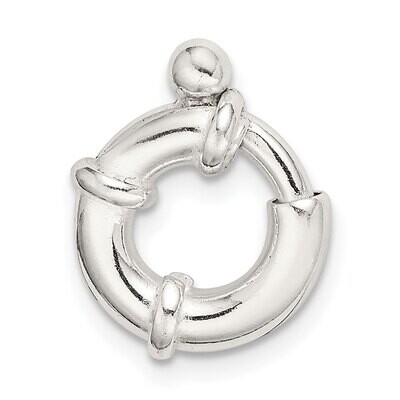 12.1mm Fancy Spring Ring Clasp Sterling Silver SS3433, MPN: SS3433,