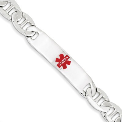 8.5 Inch Medical Anchor Link ID Bracelet Sterling Silver Polished XSM174-8.5, MPN: XSM174-8.5, 8839…
