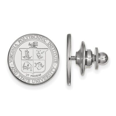 Virginia Tech Crest Lapel Pin 14k White Gold 4W064VTE, MPN: 4W064VTE, 886774853147