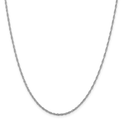 18 Inch Rhodium-plated 2.0mm Loose Rope Chain Sterling Silver QFC46R-18, MPN: QFC46R-18, 8867741136…