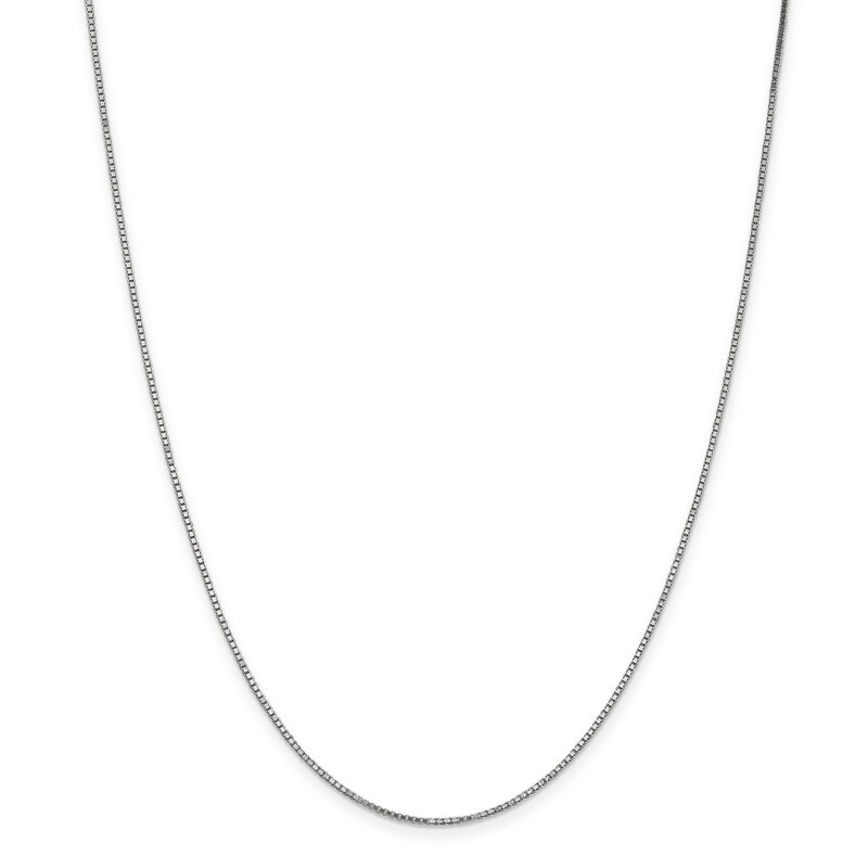 16 Inch 1.1mm Box Chain 10k White Gold 10KWB110-16, MPN: 10KWB110-16, 191101597626