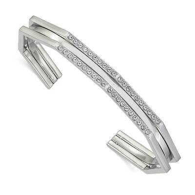 Crystals From Swarovski 7.00mm Cuff Bangle Stainless Steel Polished SRB2592, MPN: SRB2592, 19110186…