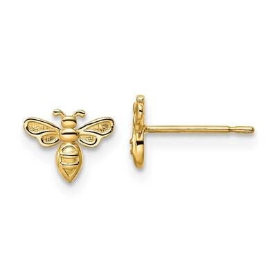 Bumble Bee Post Earrings 14k Gold YE2090, MPN: YE2090, 191101786372