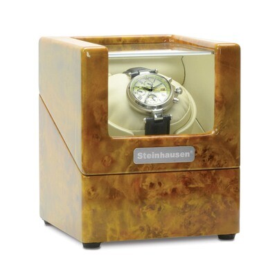 Steinhausen Heritage Burlwood Finish Single Watch Winder GM20215, MPN: GM20215, 849689026730
