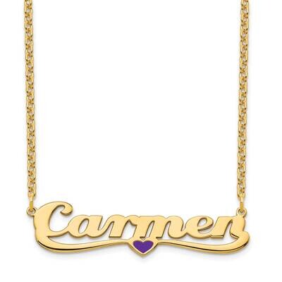 Epoxied Heart Nameplate Necklace 10k Gold 10XNA936Y, MPN: 10XNA936Y, 191101992636