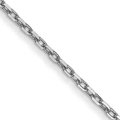 22 Inch .8mm Diamond-Cut Cable with Spring Ring Clasp Chain 14k White Gold PEN192-22, MPN: PEN192-2…
