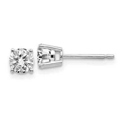 3/4ct. 4.5mm Round J-K Color Moissanite Earrings 14k White Gold WG326-7MB, MPN: WG326-7MB,