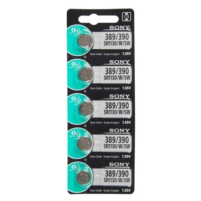 Type 389/390 SONY Watch Battery Tear Strip Pack of 5 SWB389, MPN: SWB389, 8562019843