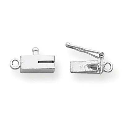 Replacement Tongue for Rectangle Barrel Clasp 14k White Gold WG1823X, MPN: WG1823X,
