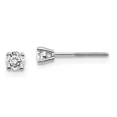 1/4ctw SI1/SI2 G H I Lab Grown Diamond Screw Back Earrings 14k White Gold EM1006S-025-WLG, MPN: EM1…