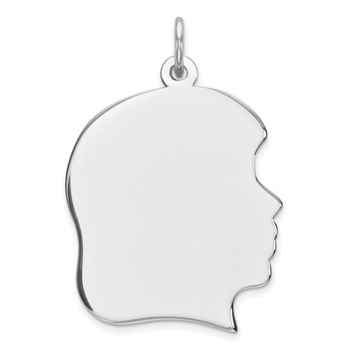 Engravable Girl Disc Charm Polish on Front Back Sterling Silver QM365/27P, MPN: QM365/27P, 88395787…