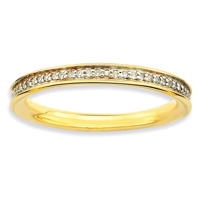 Diamonds Gold-plated Ring - Sterling Silver QSK492, MPN: QSK492, 886774007106