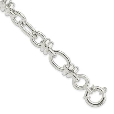 Fancy Link Bracelet Sterling Silver Polished QG5965-8.5, MPN: QG5965-8.5, 191101781810
