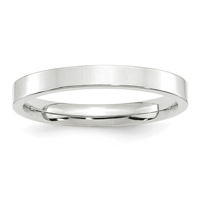 3mm Standard Flat Comfort Fit Band 10k White Gold WFLC030 Engravable, MPN: WFLC030, 886774461946