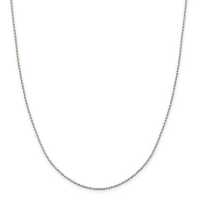 1.15mm 8 Sided Diamond-Cut Box Chain 28 Inch Sterling Silver QBR022-28, MPN: QBR022-28,
