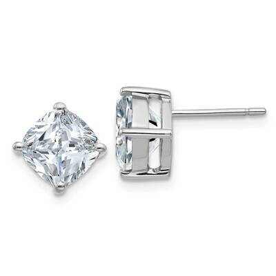 4ct. 7.5mm Cushion D E F Pure Light Moissanite Earrings 14k White Gold WG4908-9MP, MPN: WG4908-9MP,…