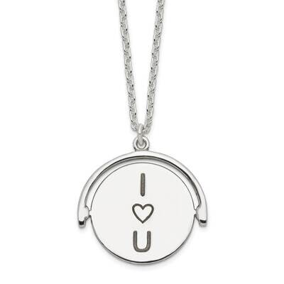 I Love You Forever Necklace 16 Inch Sterling Silver QG6092-16, MPN: QG6092-16, 196904161104