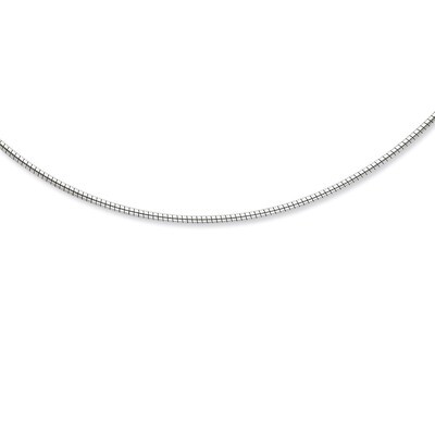 2mm Round Cubetto Necklace 2 extender Sterling Silver QG2664-16, MPN: QG2664-16, 191101295966