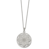 Cut-out Flower Circle 22 Inch Necklace Stainless Steel Polished SRN2579-22 by Chisel, MPN: SRN2579-…