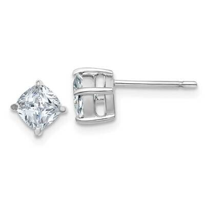 1ct. 5.0mm Cushion D E F Pure Light Moissanite Earrings 14k White Gold WG4908-4MP, MPN: WG4908-4MP,…