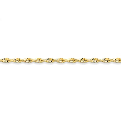 4mm Diamond-cut Extra-Light Rope Chain 9 Inch 14k Gold EXL030-9, MPN: EXL030-9, 886774399126