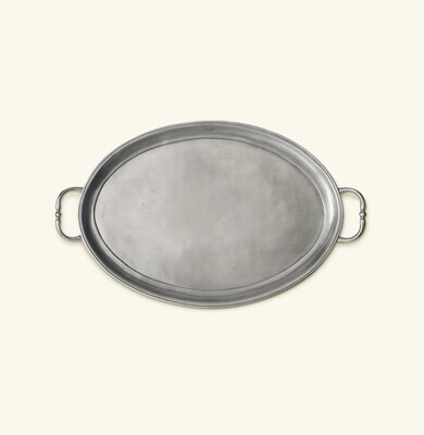 Match Pewter Oval Tray With Handles Medium a448.0, MPN: a448.0,